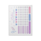 Belohnung für die Musikpraxis Lila rosa Notepad Notizblock (Rotiert)