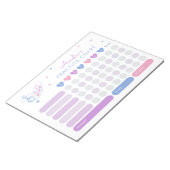 Belohnung für die Musikpraxis Lila rosa Notepad Notizblock (angewinkelt)