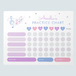 Belohnung für die Musikpraxis Lila rosa Notepad Notizblock<br><div class="desc">Dieses niedliche Musikpraxistramm ist ein guter Weg, um Ihrem Kind behalten, das motiviert ist, sein Musikinstrument zu praktizieren. Es verfügt über einen farbenfrohen Musikstil, einen dreieckigen Klettverschluss und Musiknoten, sowie über blaue, rosa und lila Herzen und Stars, ergänzt durch Schriftzypografie. Passen Sie Ihre persönlichen Daten an. Sie können das Editierwerkzeug...</div>