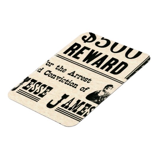 Belohnung für Jesse James Magnet (Linke Seite)