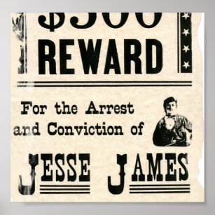 Belohnung für Jesse James Poster