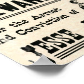 Belohnung für Jesse James Poster (Ecke)