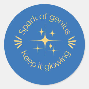 Belohnung für niedliche blauglänzende Diamantenleh Runder Aufkleber