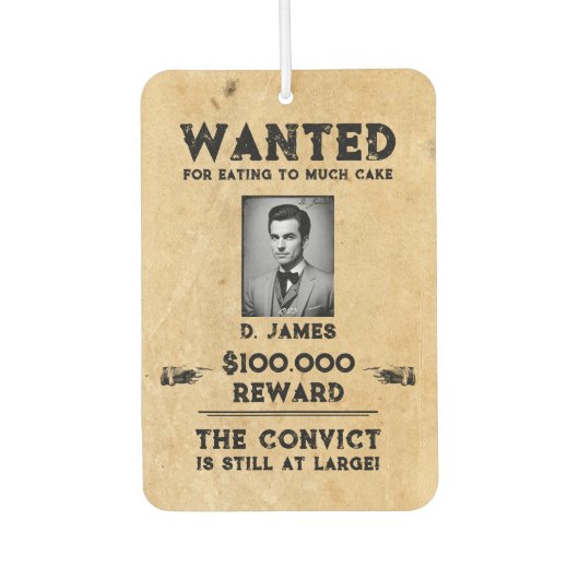 Belohnung für Vintage Vergnügung Gewollt Geburtsta Autolufterfrischer (Vorderseite)