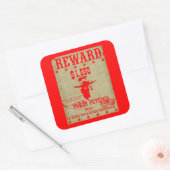 Belohnung Poker Pete Quadratischer Aufkleber (Umschlag)