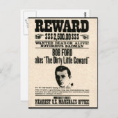 Belohnung Poster BOB FORD Postkarte (Vorne/Hinten)