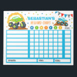 Belohnungsdiagramm Monster LKW Personalisiert Chor Notizblock<br><div class="desc">Personalisiertes Rewards Chore Routine Chart.</div>