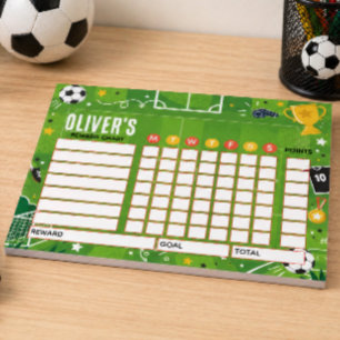 Belohnungstabelle Fußball Personalisierte Tabelle Notizblock