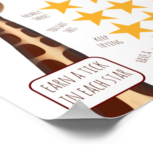 Belohnungstabelle, Werteplakatpapier (Matte) Poster (Ecke)