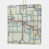 Beloit KS Vintage Karte Keramikornament (Links)