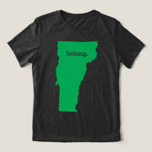 Belong Vermont Map Staatsstolz Tri-Blend Shirt