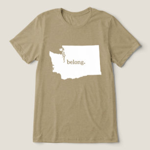 Belong Washington Staat Map, PNW Tri-Blend Shirt
