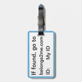 belongs2me.com-Gepäckanhänger Gepäckanhänger (Rückseite vertikal)