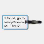 belongs2me.com-Gepäckanhänger Gepäckanhänger (Rückseite horizontal)