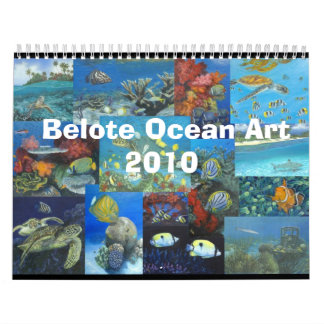 Belote Ozean-Kunst Calendat Kalender
