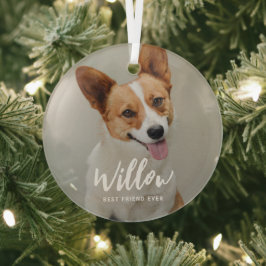 Beloved Caption Personalisiertes Foto Ornament Aus Glas