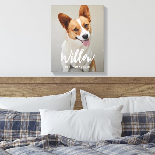 Beloved Caption Personalisiertes Foto Wrapped Canv Leinwanddruck (Insitu (Schlafzimmer))