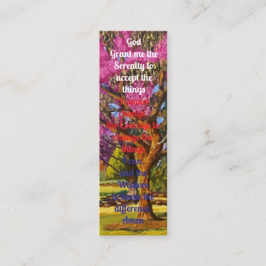 Beloved Departed Book Mark Prayer Card Telefonnummerkarte (Vorderseite)