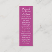 Beloved Departed Book Mark Prayer Card Telefonnummerkarte (Rückseite)