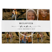 Beloved Mama Mama Happy Mother Day Foto Collage Große Geschenktüte (Rückseite)