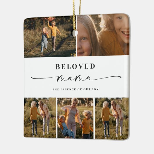 Beloved Mama Mama Happy Mother Day Foto Collage Keramikornament (Links)