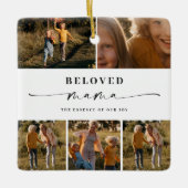 Beloved Mama Mama Happy Mother Day Foto Collage Keramikornament (Vorderseite)