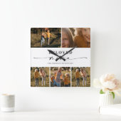 Beloved Mama Mama Happy Mother Day Foto Collage Quadratische Wanduhr (Zuhause)