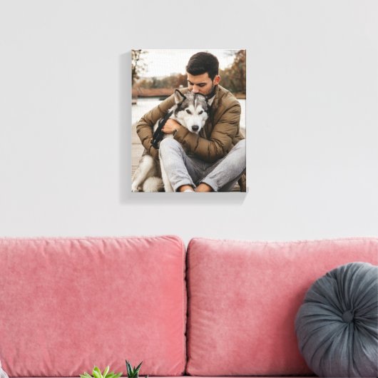 Beloved Pet And Owner Leinwanddruck (Insitu (Wohnzimmer))