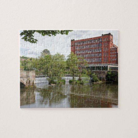 Belper East Mill and weir in Derbyshire Puzzle (Horizontal)