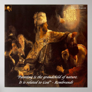 Belsazars Fest & Rembrandt Zitat Poster