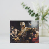 Belsazars Fest von Rembrandt Postkarte (Stehend Vorderseite)