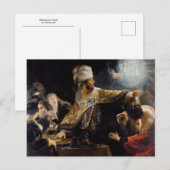 Belsazars Fest von Rembrandt Postkarte (Vorne/Hinten)