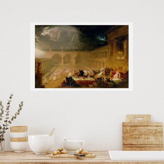Belshazzar's Feast (oil on canvas) Poster (Küche)