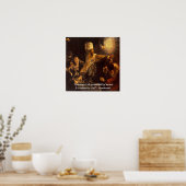 Belshazzars Fest & Rembrandt Zitatposter Poster (Küche)