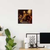 Belshazzars Fest & Rembrandt Zitatposter Poster (Heimbüro)