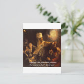 Belshazzars Fest- und Umarmungsquote Postkarte (Stehend Vorderseite)