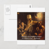 Belshazzars Fest- und Umarmungsquote Postkarte (Vorne/Hinten)