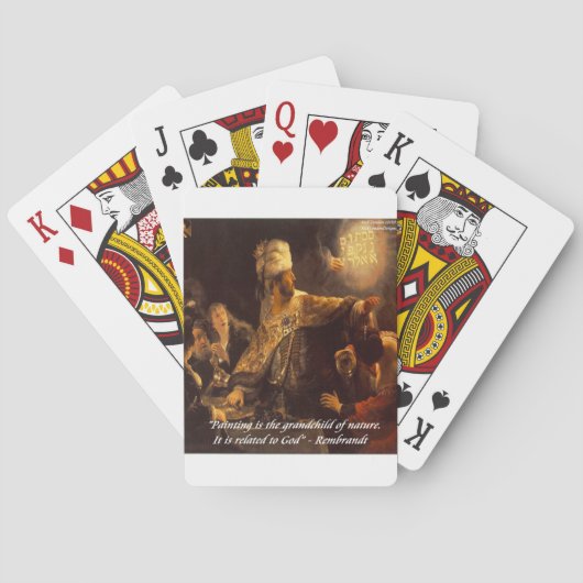 Belshazzars Fest- und Umarmungsquote Spielkarten (Rückseite)