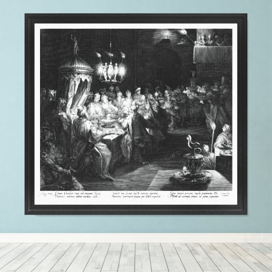 Belshazzar's Fest von Engraver Jan Muller Leinwanddruck (Insitu (Holzboden))
