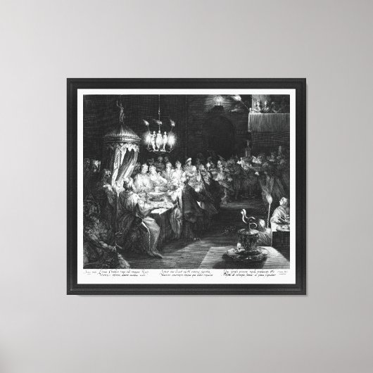 Belshazzar's Fest von Engraver Jan Muller Leinwanddruck (Vorderseite)