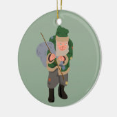 Belsnickel Cartoon Personalisiert Weihnachten Keramik Ornament (Links)