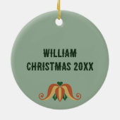 Belsnickel Cartoon Personalisiert Weihnachten Keramik Ornament (Hinten)