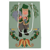 Belsnickel Cartoon Personalisiert Weihnachten Mittlere Geschenktüte (Rückseite)