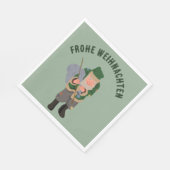 Belsnickel Cartoon Personalisiert Weihnachten Serviette (Ecke)