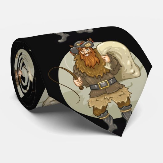 Belsnickel-Krawatte - Weihnachtsfeiertag Krawatte  (Gerollt)