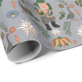 Belsnickel und Pennsylvania Weihnachtsmotifs Geschenkpapier (Rolleneckpunkt)