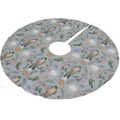 Belsnickel und Pennsylvania Weihnachtsmotifs Polyester Weihnachtsbaumdecke (Schrägansicht)