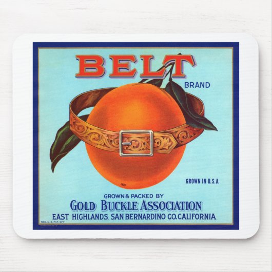 Belt Brand California Orange Mousepad (Vorne)