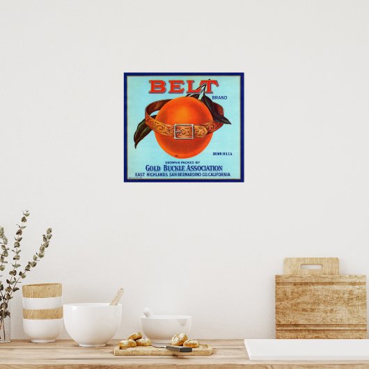 Belt Brand California Orange Poster (Küche)