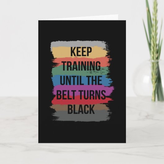 Belt macht Black Karate Martial Arts Karte (Vorderseite)